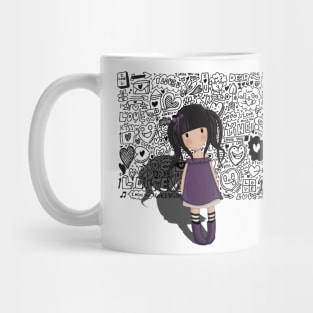 Dolly Girl In Purple 2 Mug